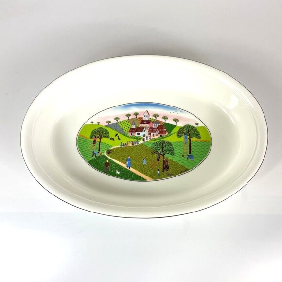 Villeroy and Boch Vilbofour Design Naif Oval Ceramic Casserole Baking Dish - Picture 3 of 6